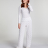 Pointelle Pyjama Top, White