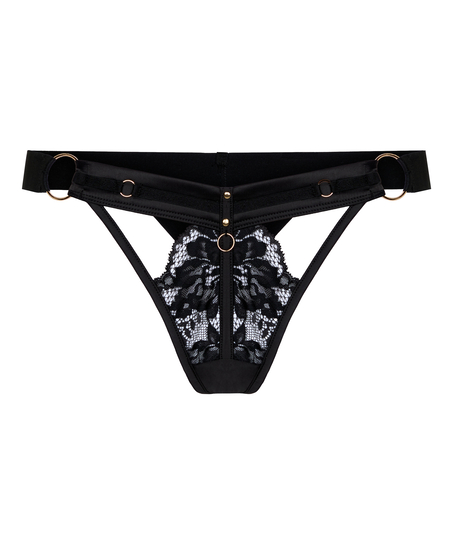 Emmeline Highleg Thong, Black
