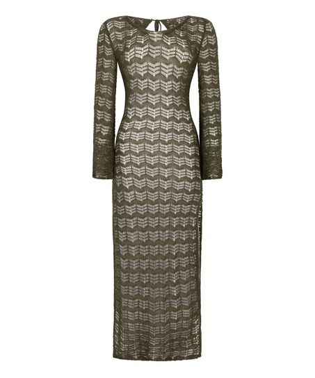 Crochet Maxi Dress, Green