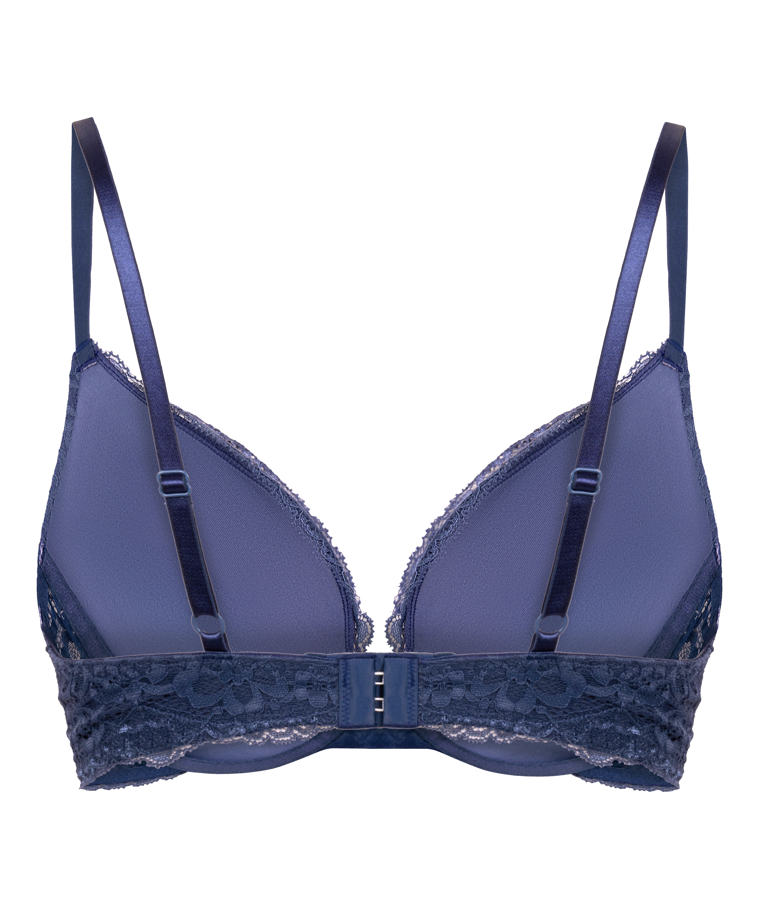 Marine Padded Push-Up Underwired Bra, Blue, main