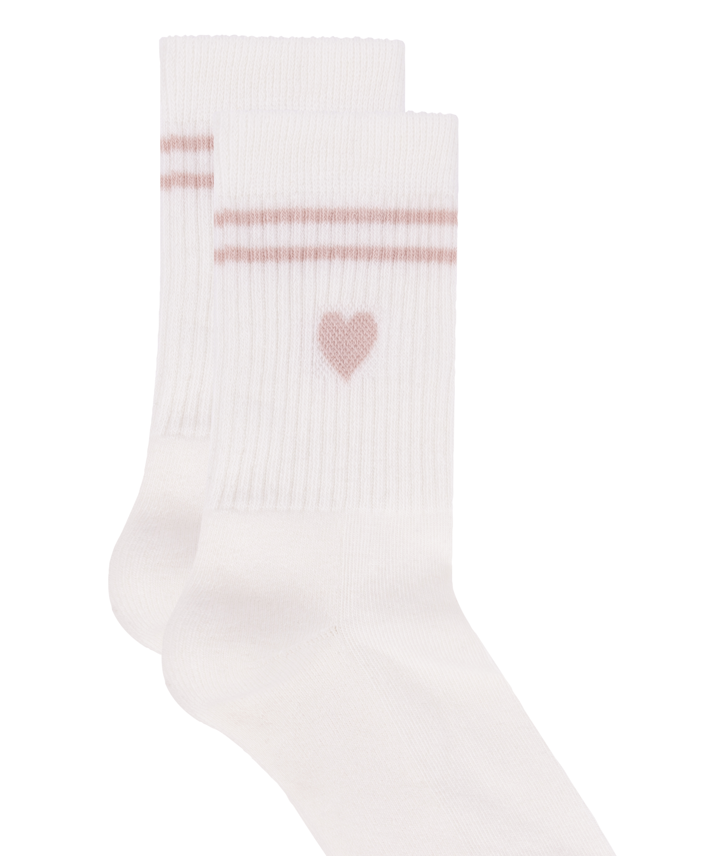 Cotton Crew Socks, White, main