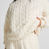 Top Cable Fleece, White