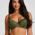 Marine Padded Underwired Bra, Green