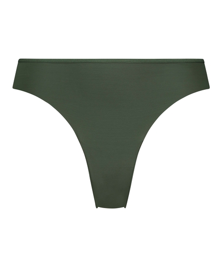 Lace Back Invisible Thong, Green
