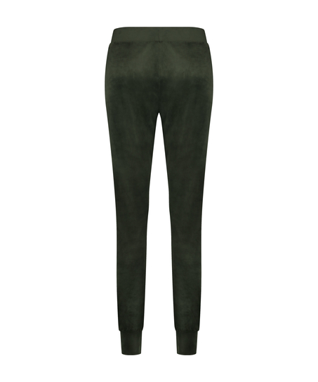 Velours Jogging Pants, Green