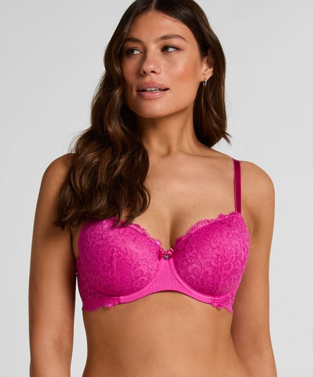 Marine Padded Underwired Bra, Pink