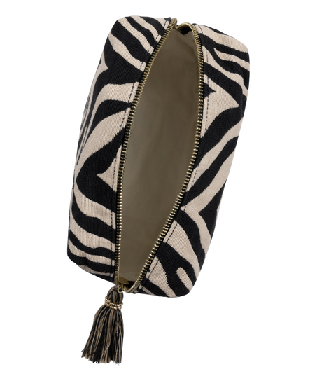 Make-Up Bag Zebra, Black