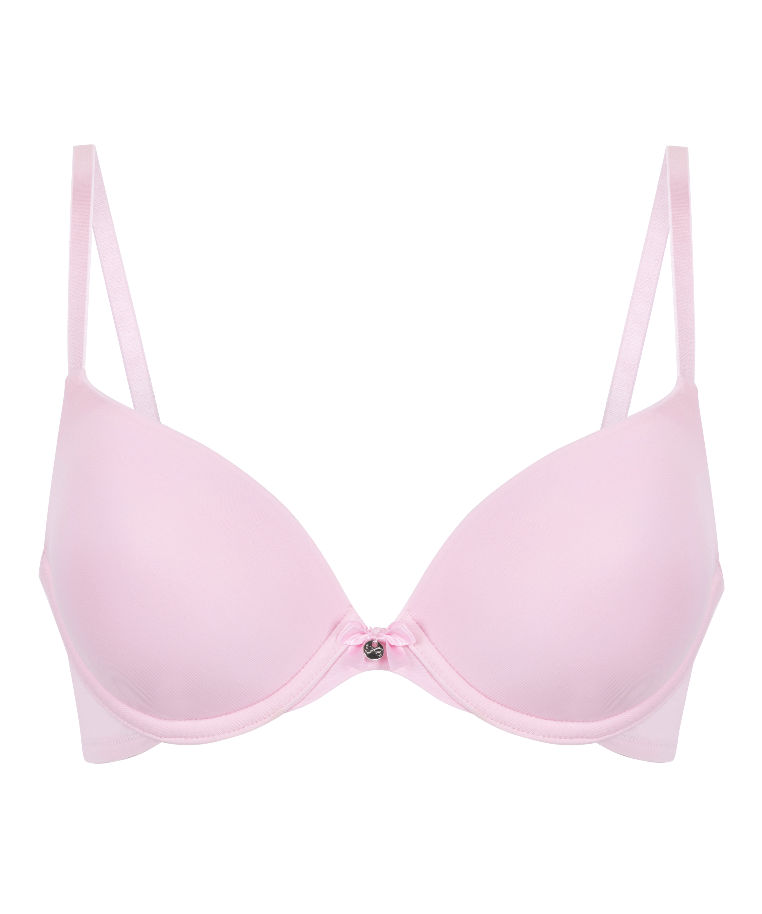 Plunge Padded Underwired Bra, Pink, main