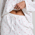 Jacquard Hearts Pyjama Bottoms, White