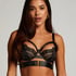 Occult non-padded longline underwired bra, Black