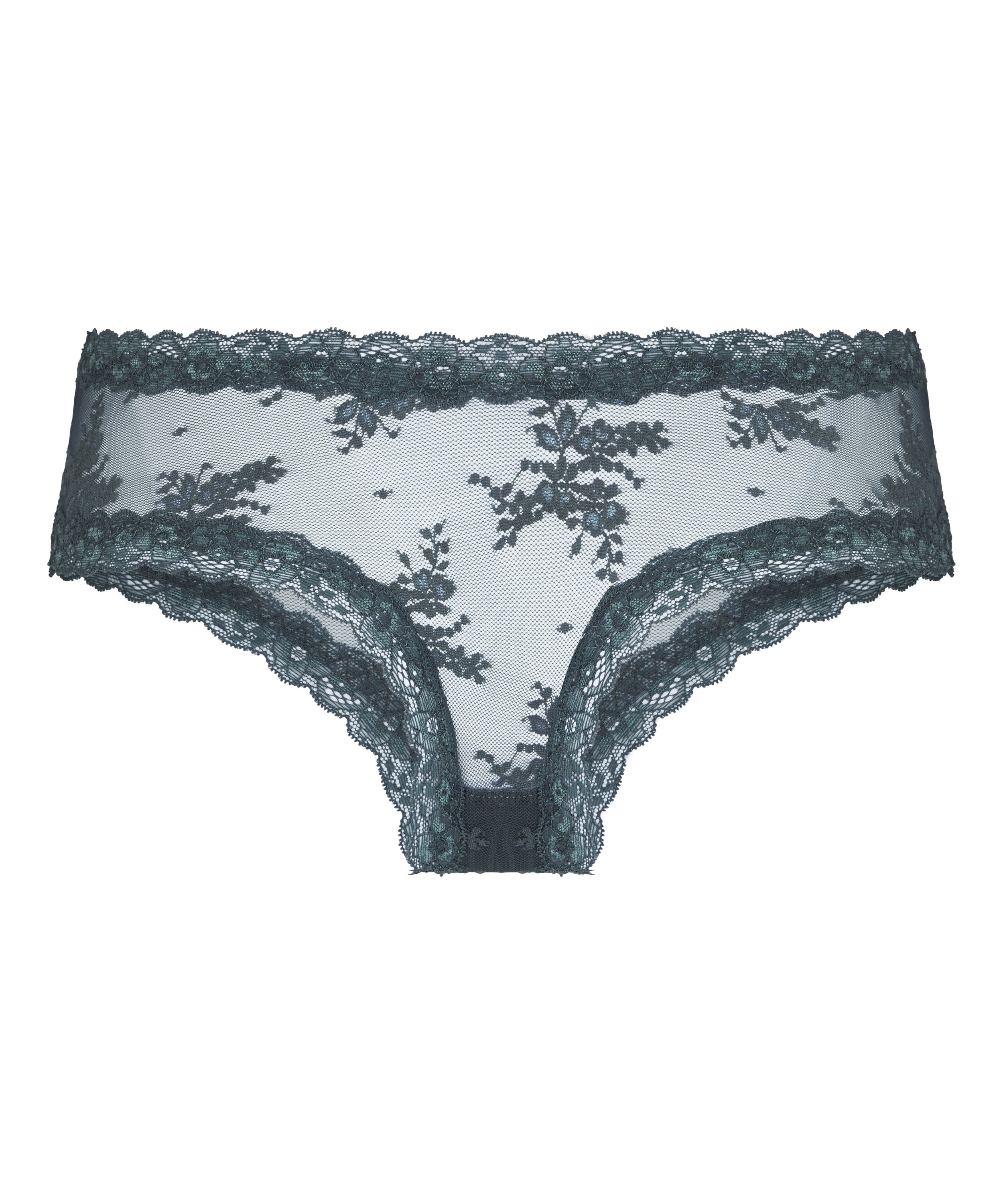 V-shaped Brazilian knickers mesh, Blue, main