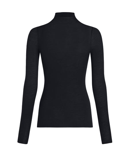super soft Turtleneck shirt with Cashmere, Black