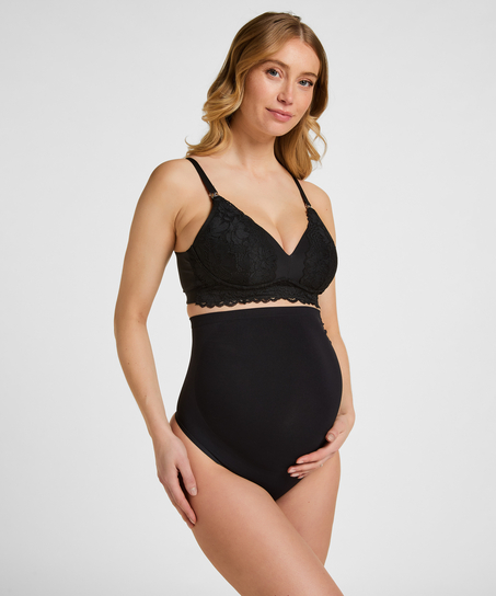 Seamless Maternity Thong, Black