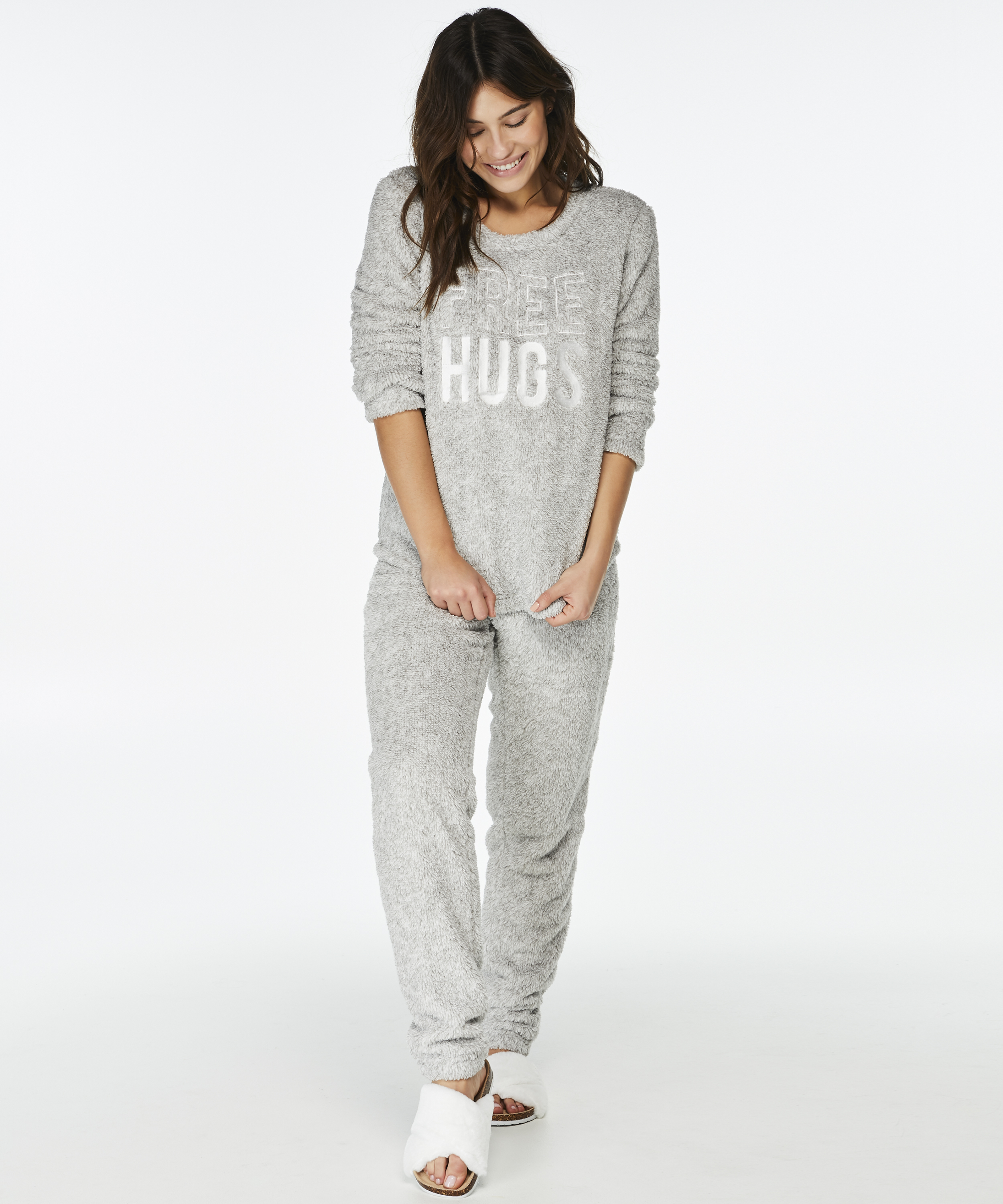 PJ Fleece Fairisle, Gray, main