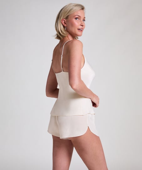 Short Satin Minimal, White