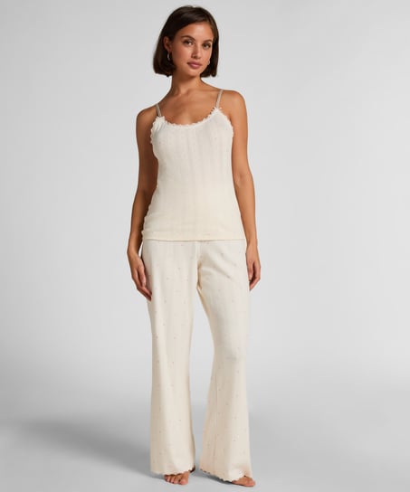 Pointelle Cami, White