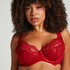 Daisy Non-Padded Underwired Bra, Red