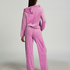 Velours Pyjama Pants, Pink