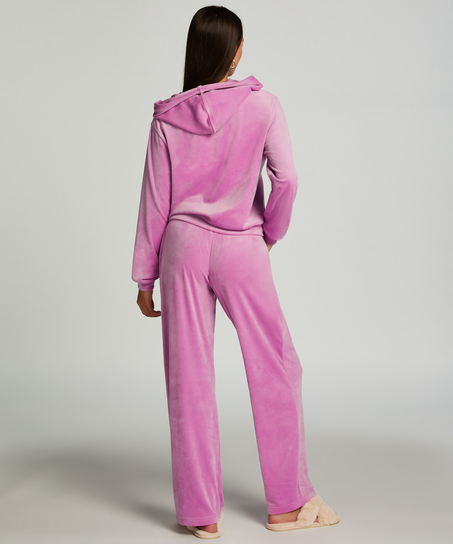 Velours Pyjama Pants, Pink
