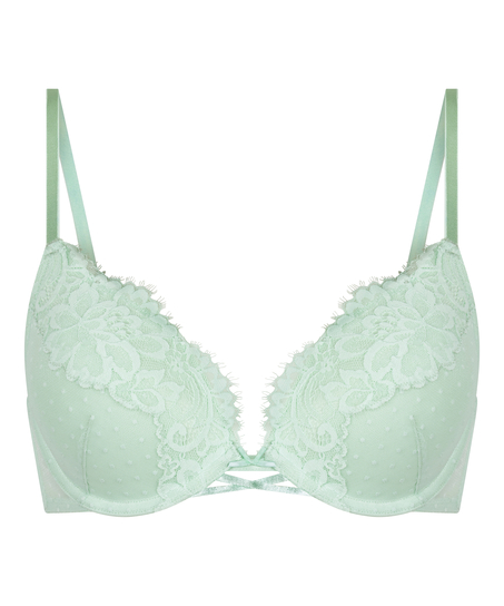 Harmony Padded Underwired Push-Up Bra, Green