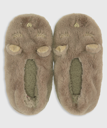 Ballerina slippers, Brown