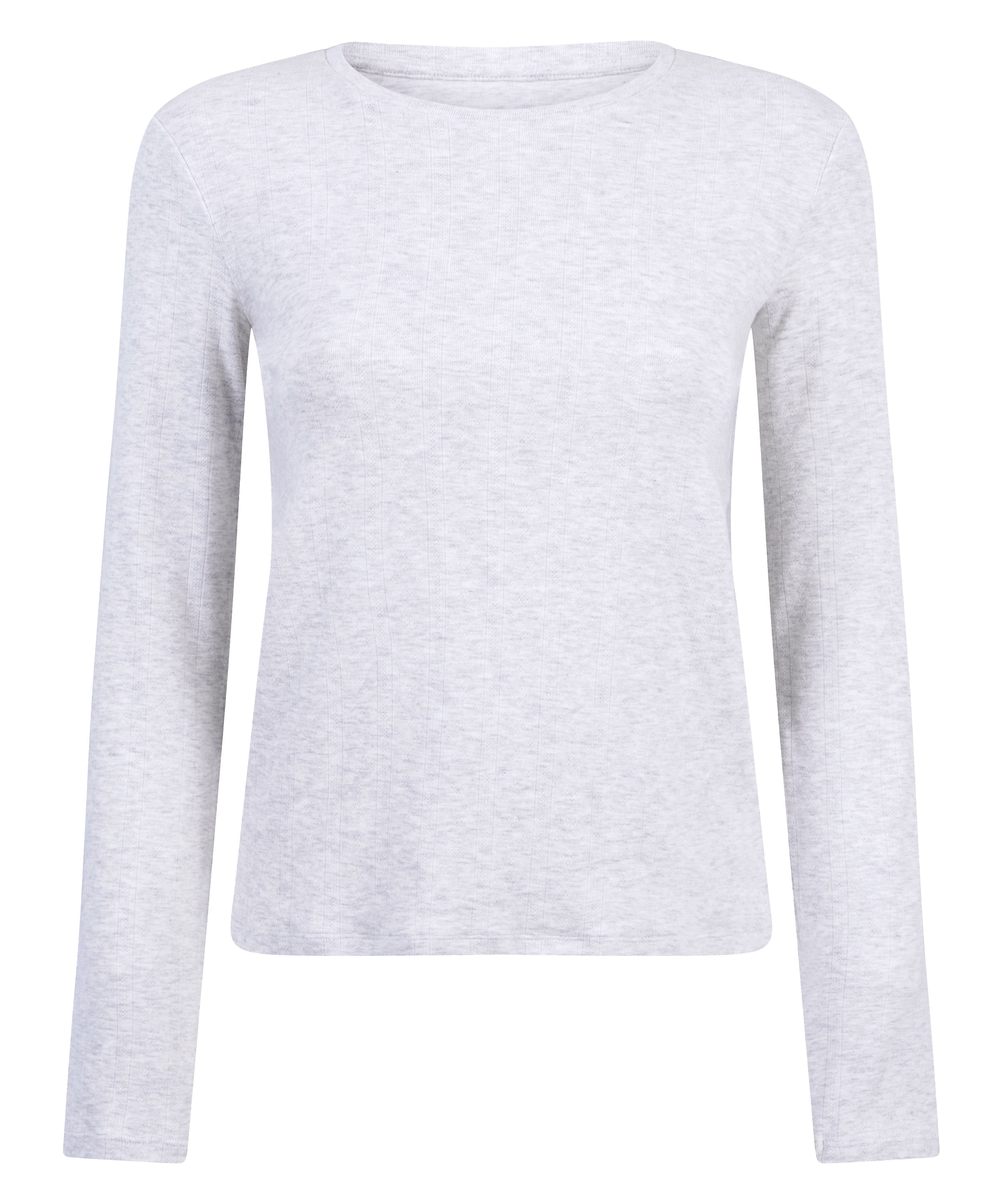 Long Sleeve Top Pointelle, Gray, main