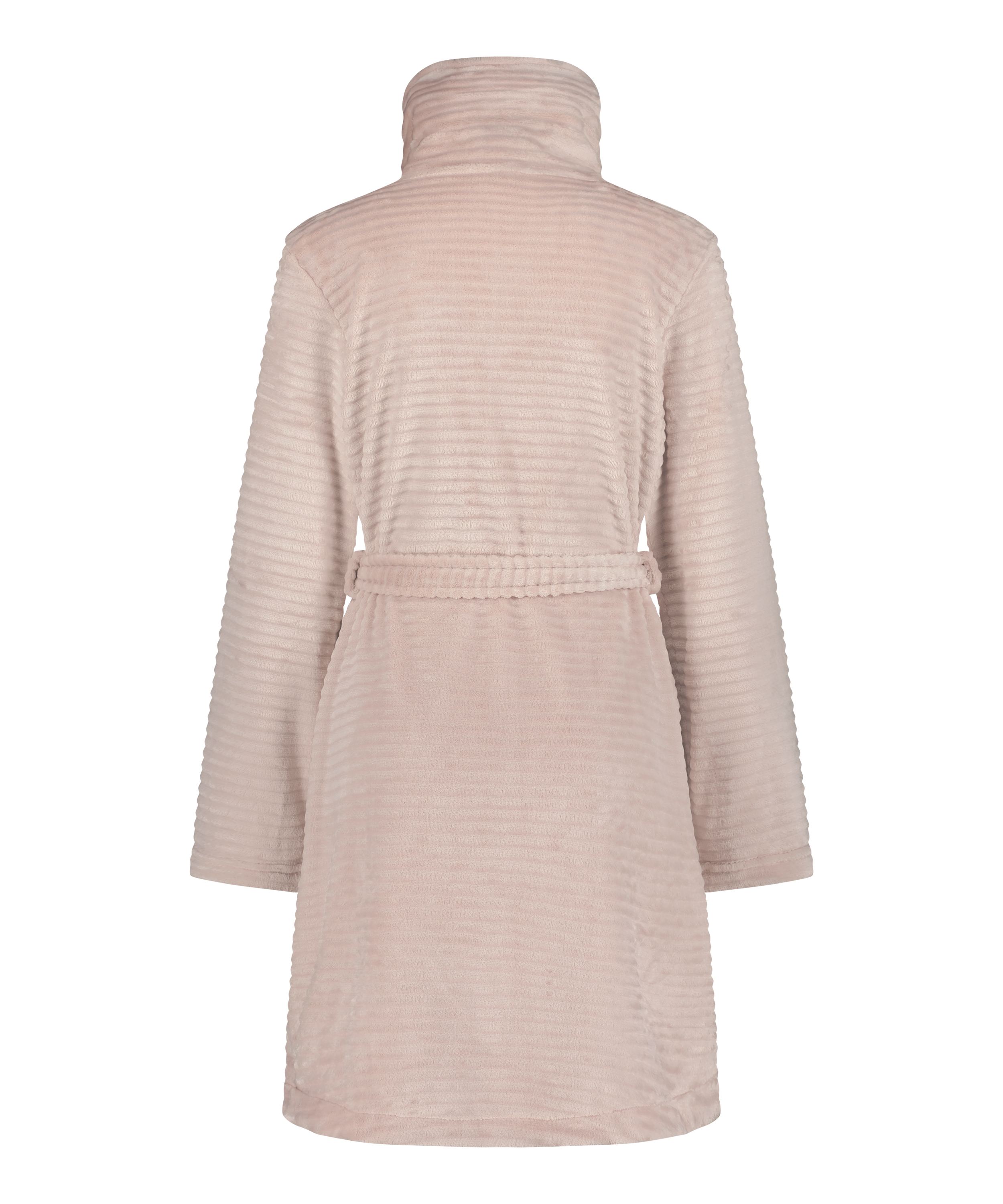 Fleece Zip Bathrobe, Pink, main