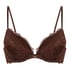 Marine Padded Push-Up Underwired Bra, Brown