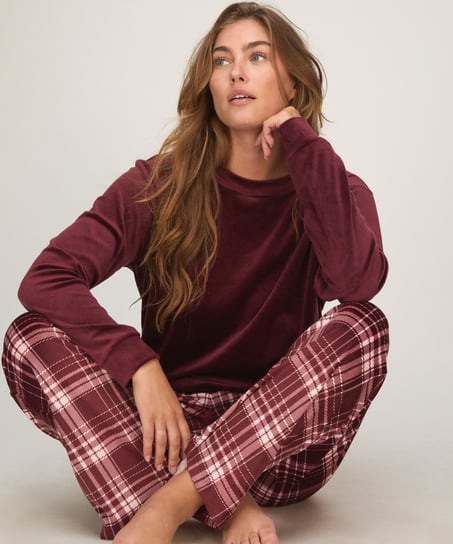 Velvet Pyjama Set, Purple