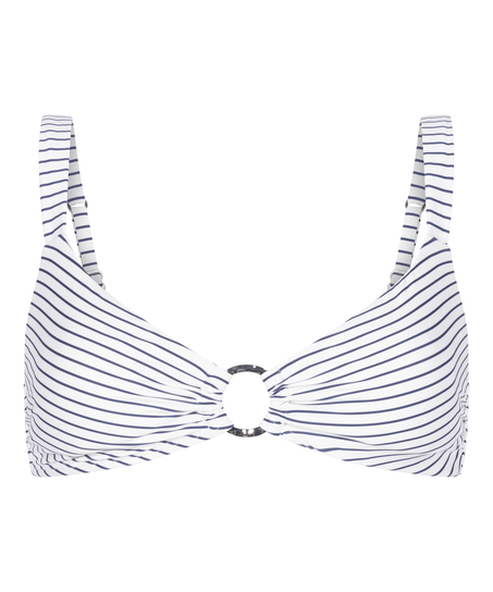 Bikini Croptop Stripes, White