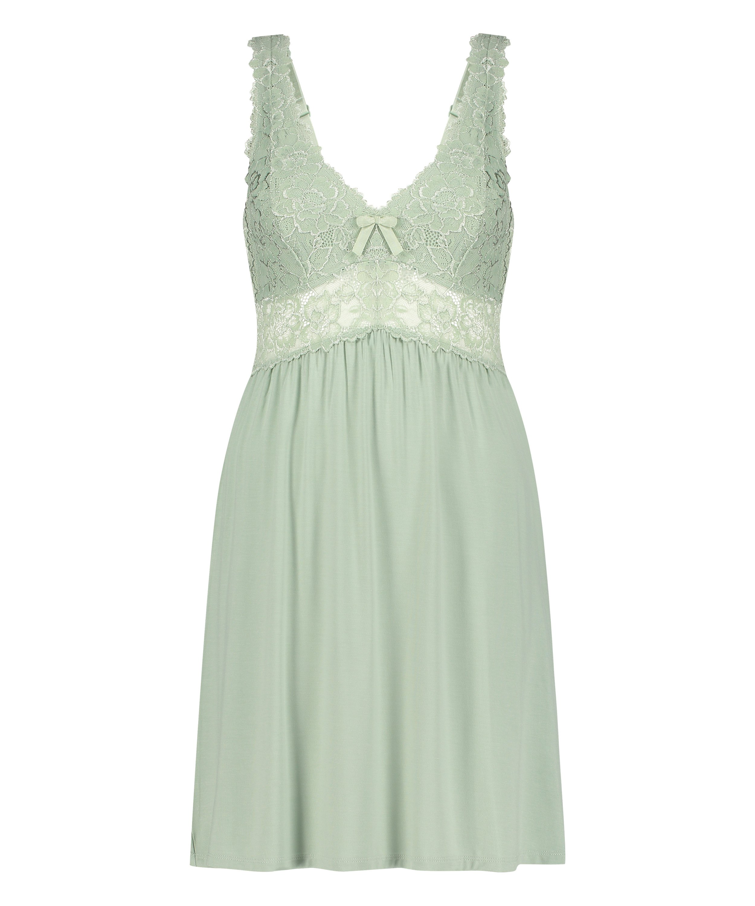 Nora Lace Slip Dress, Green, main