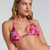 Floral Triangle Bikini Top, Pink