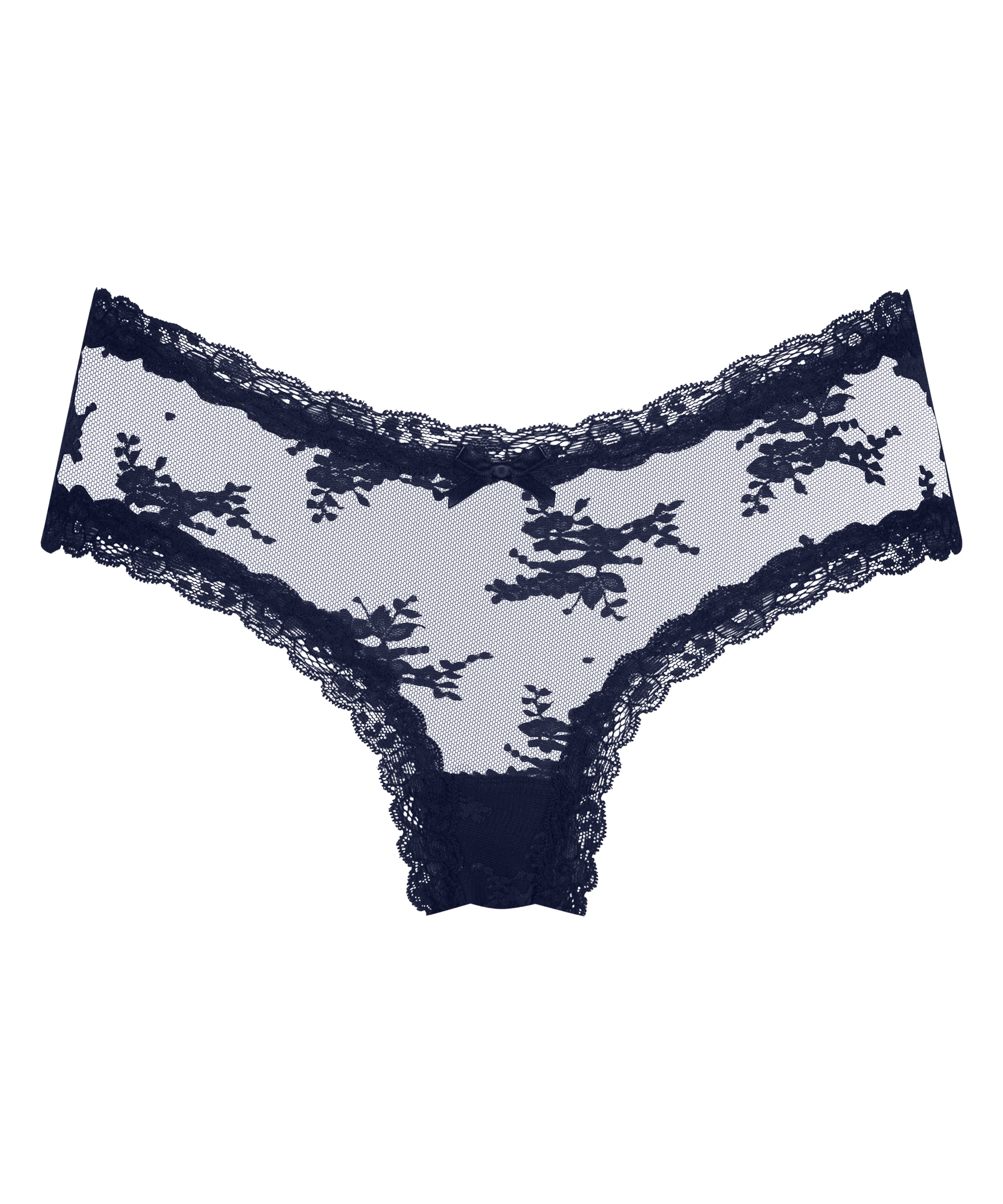 V-shaped Brazilian knickers mesh, Blue, main