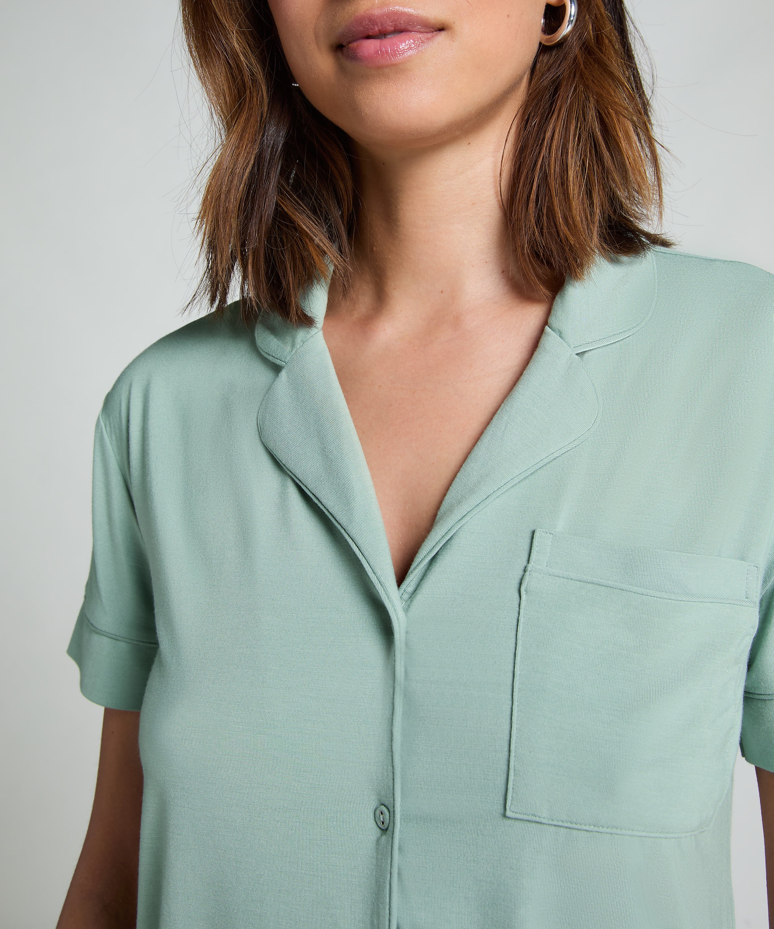 Essential Jersey Short-Sleeved Jacket, Green, main