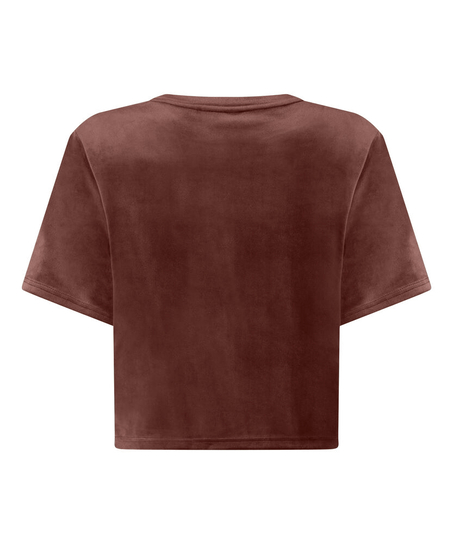 Top Velours Pocket, Green
