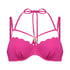 Scallop Lurex Bikini Top, Pink