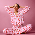 Twill Long-sleeved Pyjama Top, Pink