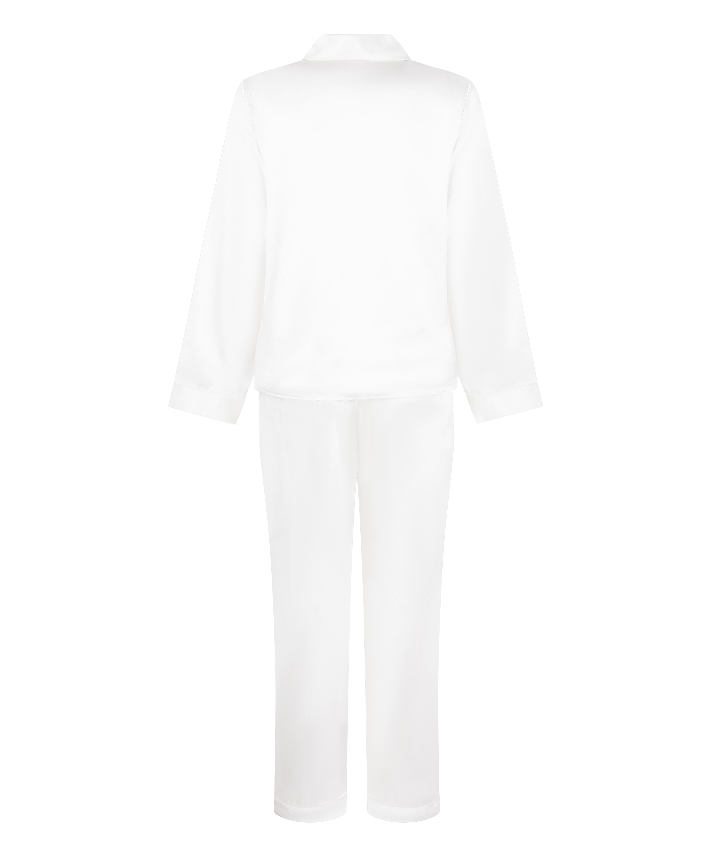 Pyjama Set Shiny Satin, White, main