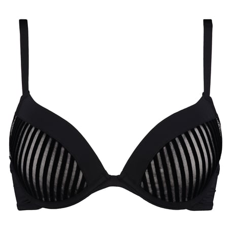 Pia Padded Underwired Push-Up Bra, Black