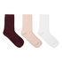 3-Pack Cotton Crew Socks, Purple