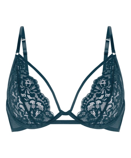 Cinnamon Non-Padded Underwired Bra, Blue