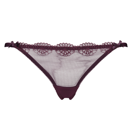 Thong Embroidered, Purple