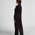Velvet Pyjama Pants, Black