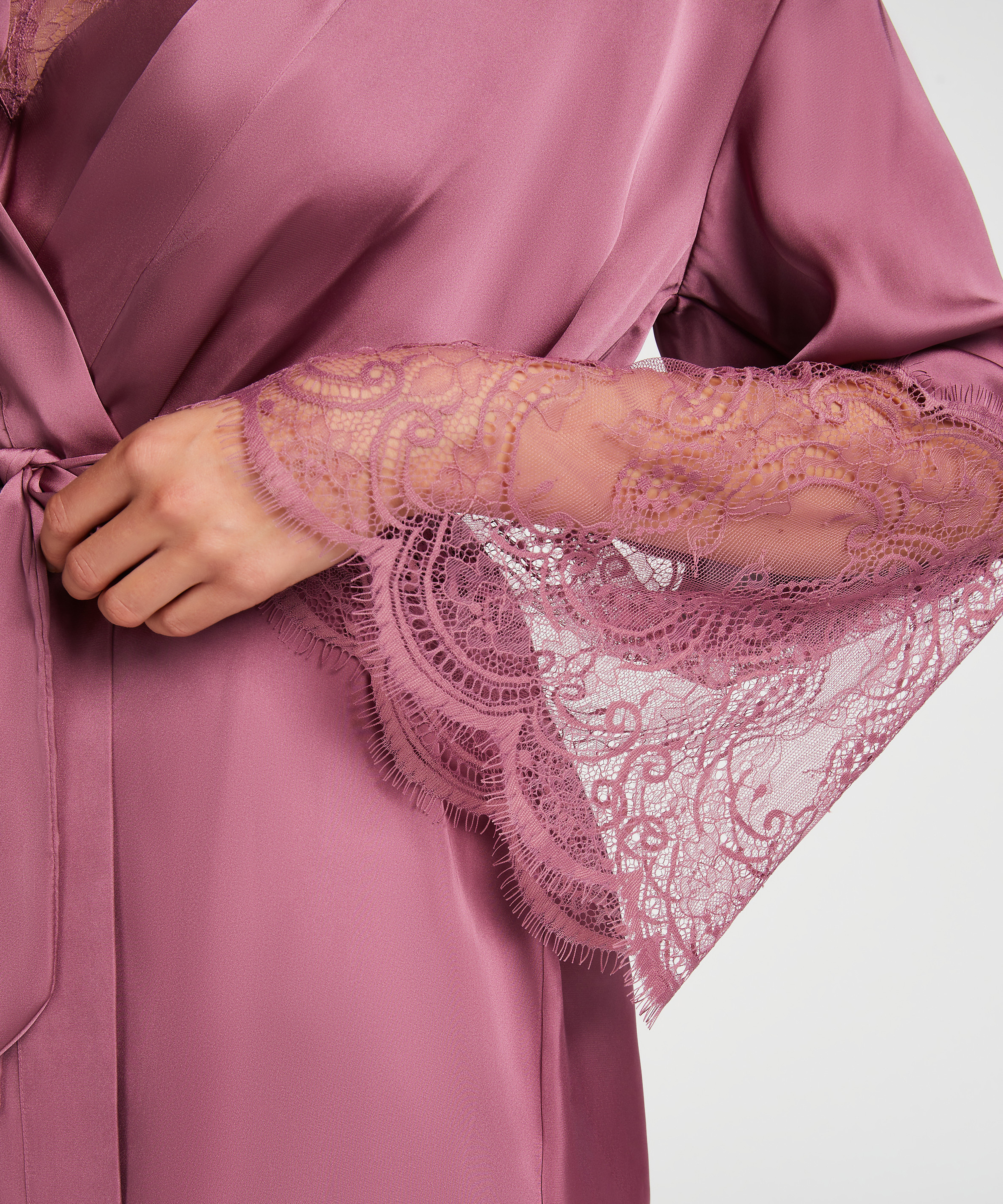 Satin Kimono, Purple, main