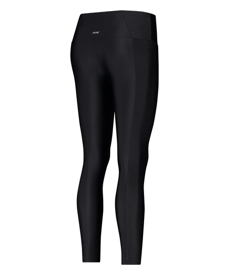 HKMX High waisted sports leggings Shine On, Black