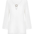 Beach Long-Sleeved Ring Dress, White