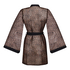 Leopard Mesh Kimono, Black