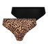 2-Pack Invisible Thong, Black