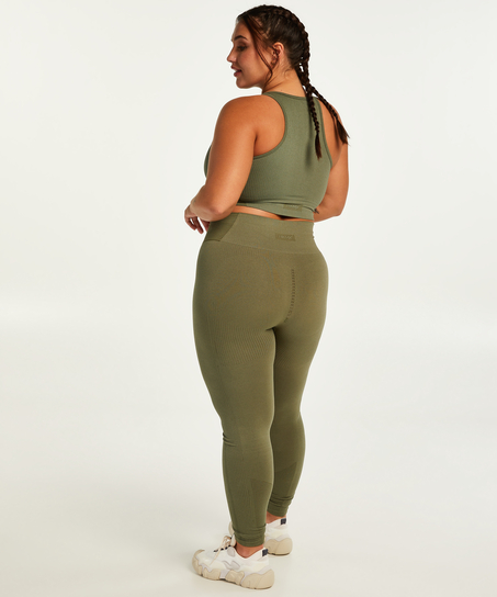 HKMX High Waisted Seamless Sports Legging, Green