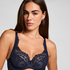 Daisy Non-Padded Underwired Bra, Blue